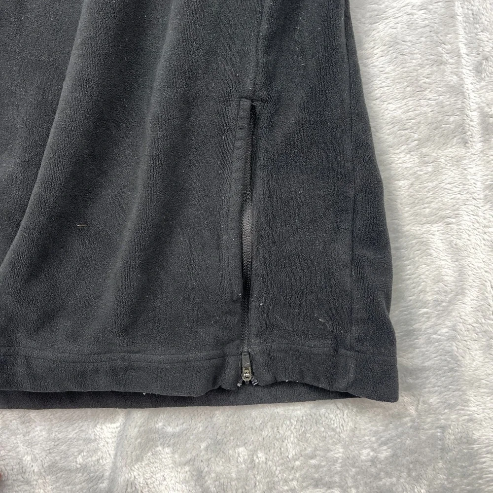 Nike Dri-Fit Fleece Sweater Womens Large Black Turtleneck Side Slid Zip Pullover